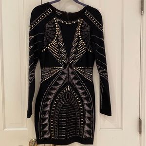 BEBE bodycon mini dress, Navy, worn twice